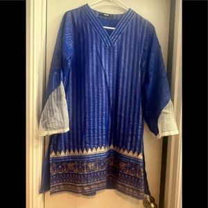 Beautiful embroidered light khaddar short kurta..